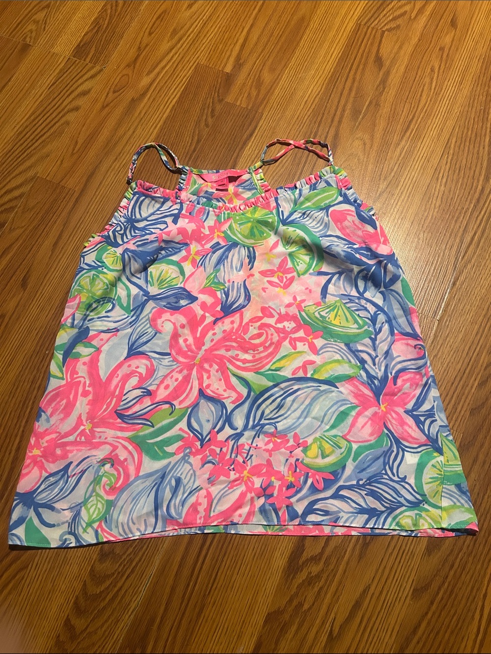 Lilly Pulitzer Tropical Floral Tank in Pink, Blue & Green Size M